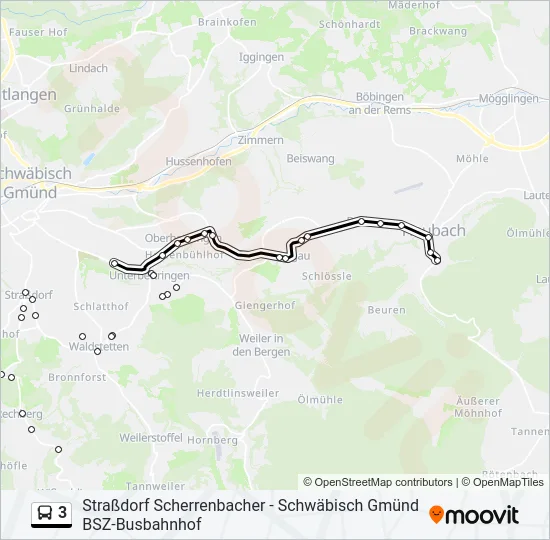 3 Bus Line Map