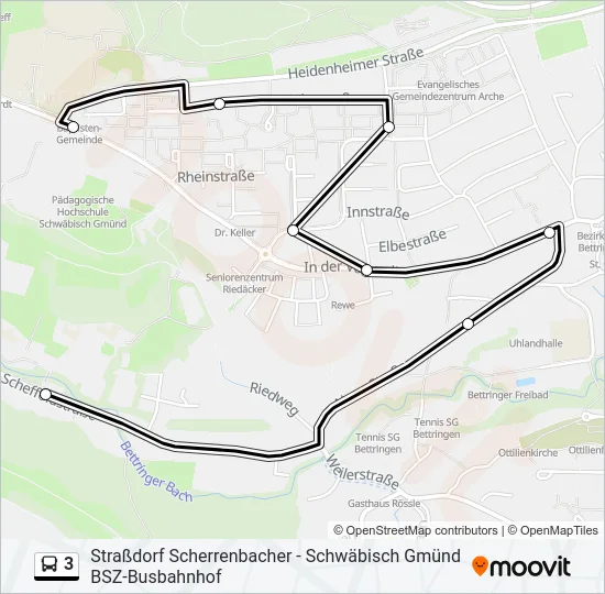 3 Bus Line Map