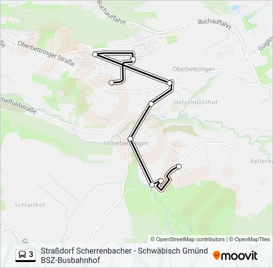 3 Bus Line Map