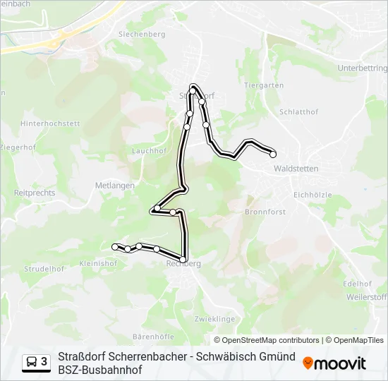 3 Bus Line Map