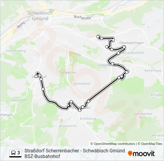 3 Bus Line Map
