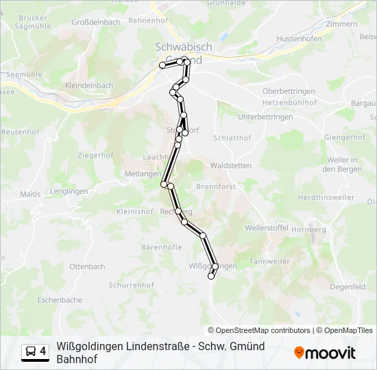 4 Bus Line Map