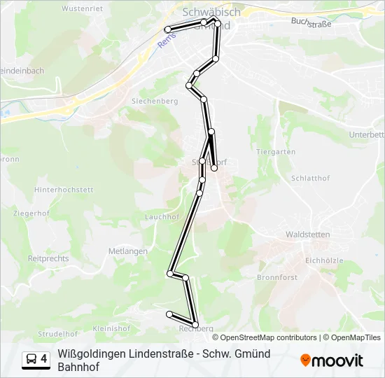 4 Bus Line Map