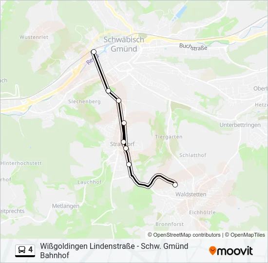 4 Bus Line Map