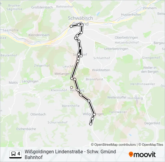 4 Bus Line Map