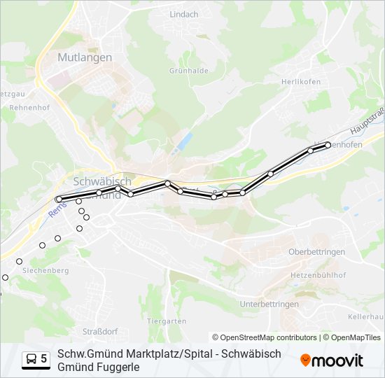 Buslinie 5 Karte