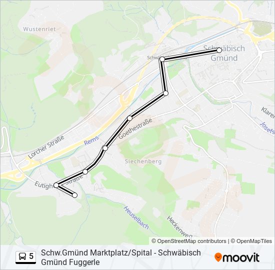 5 bus Line Map