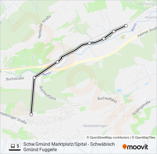 5 bus Line Map