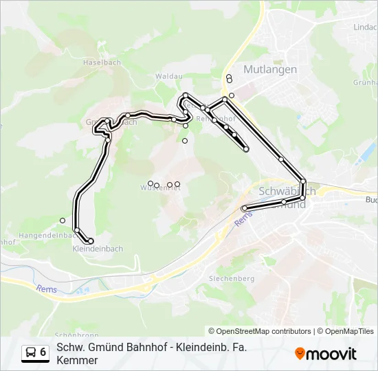 6 Bus Line Map
