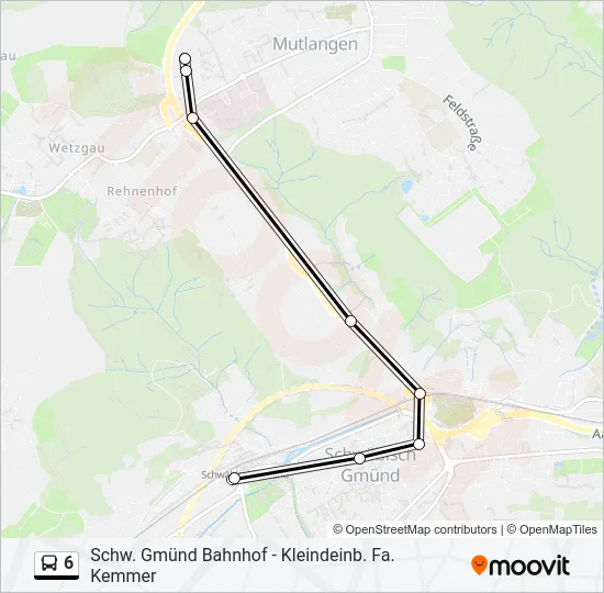 6 Bus Line Map