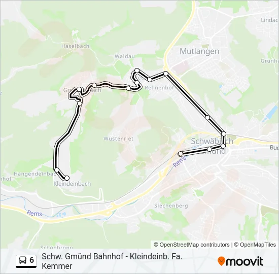 6 Bus Line Map