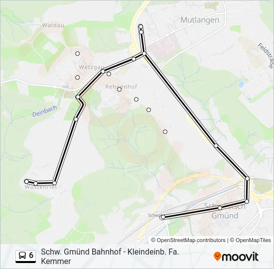 6 Bus Line Map