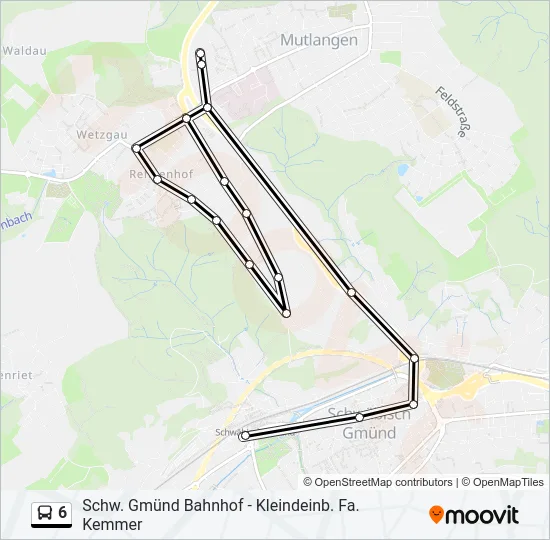 6 Bus Line Map