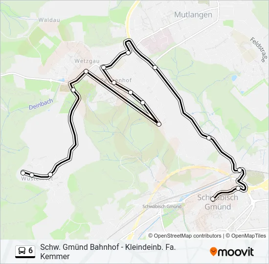 6 Bus Line Map