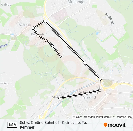 6 Bus Line Map
