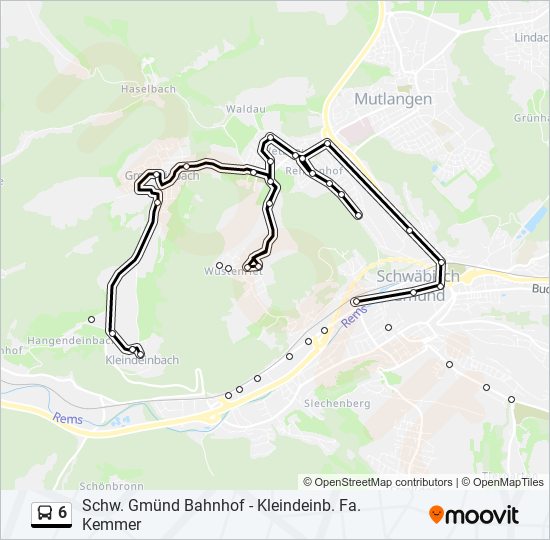 6 bus Line Map