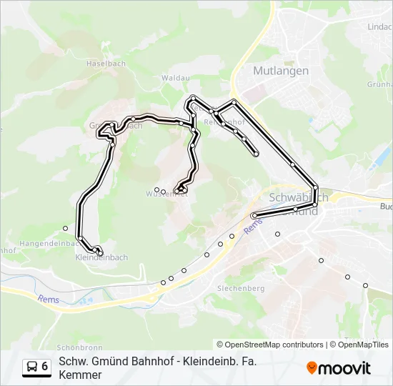 6 Bus Line Map