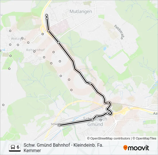 6 Bus Line Map