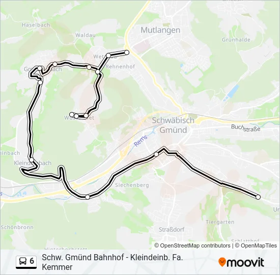 6 Bus Line Map