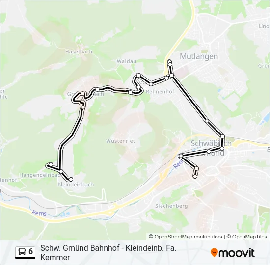 6 Bus Line Map