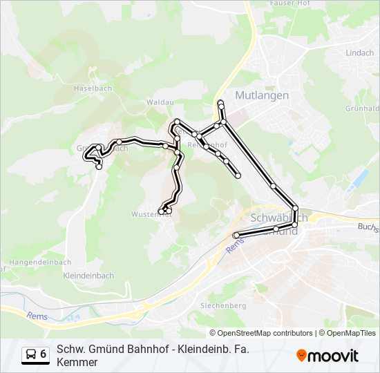 6 bus Line Map