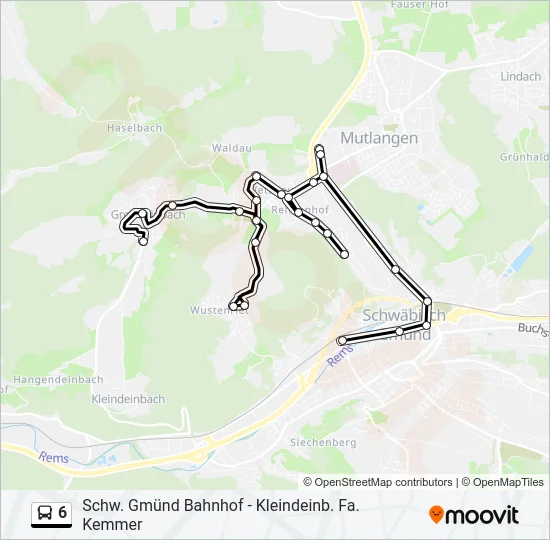 6 Bus Line Map