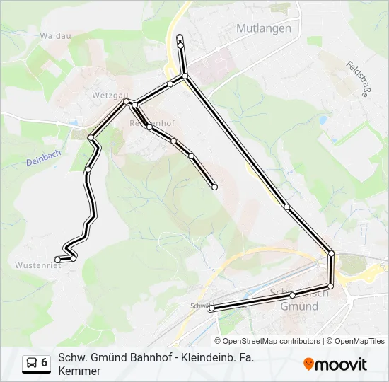 6 Bus Line Map