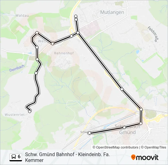 6 Bus Line Map