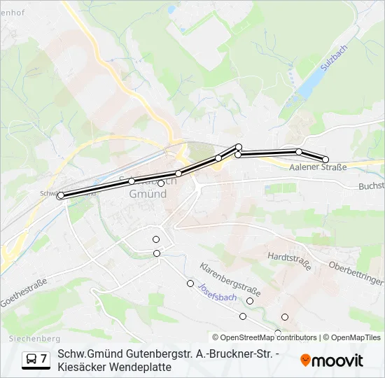 7 Bus Line Map