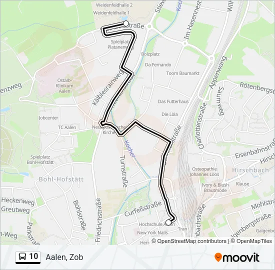 10 Bus Line Map