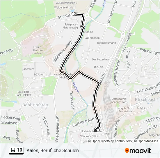 10 Bus Line Map