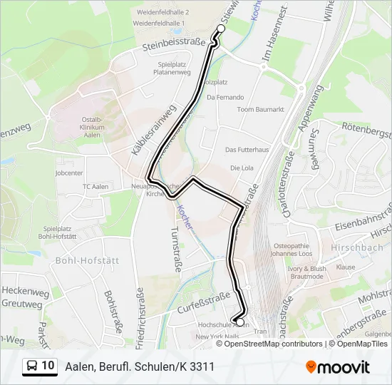 10 Bus Line Map