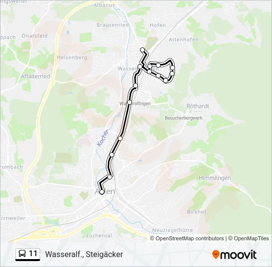11 Bus Line Map