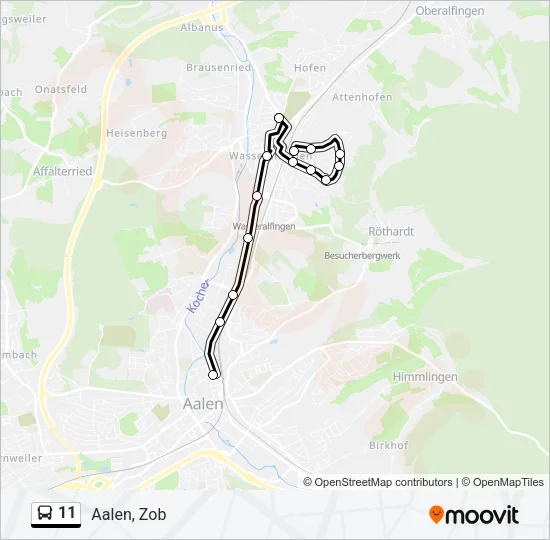 11 Bus Line Map