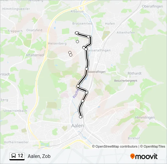 12 Bus Line Map