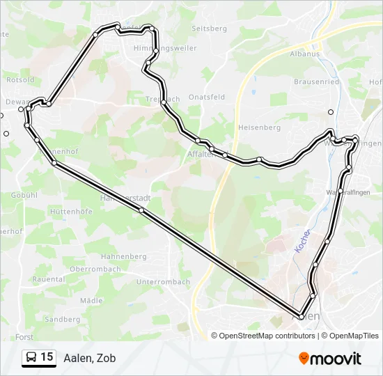 15 Bus Line Map