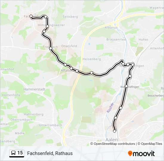 15 Bus Line Map