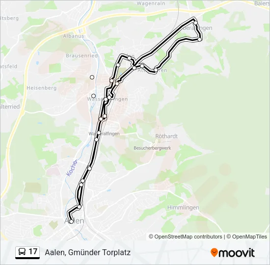 17 Bus Line Map