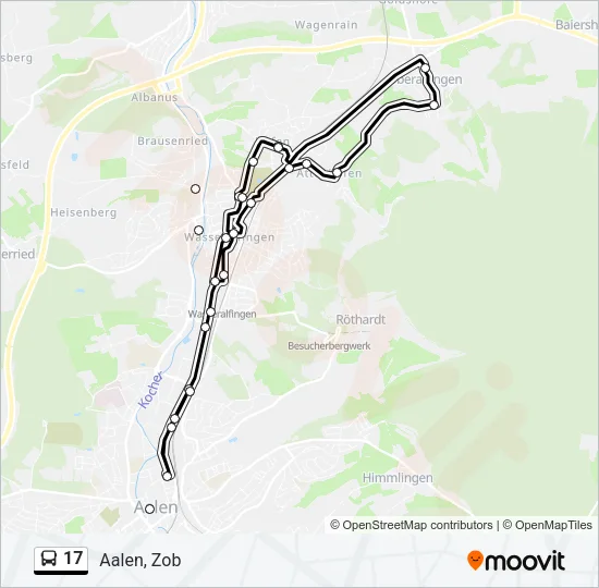17 Bus Line Map