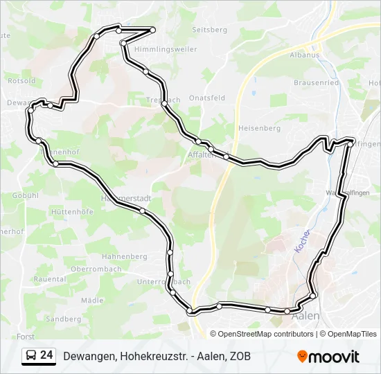 24 Bus Line Map