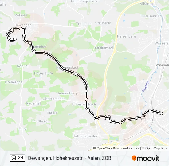 24 Bus Line Map
