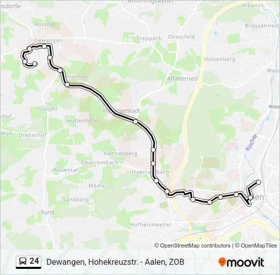 24 Bus Line Map