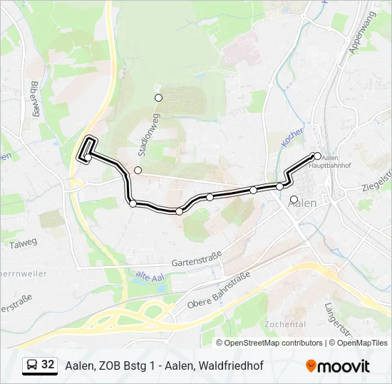 32 Bus Line Map