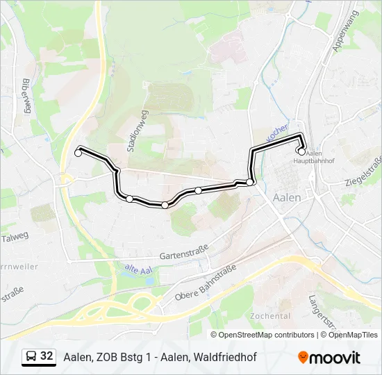 32 Bus Line Map