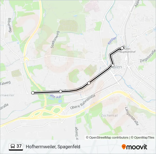 37 Bus Line Map