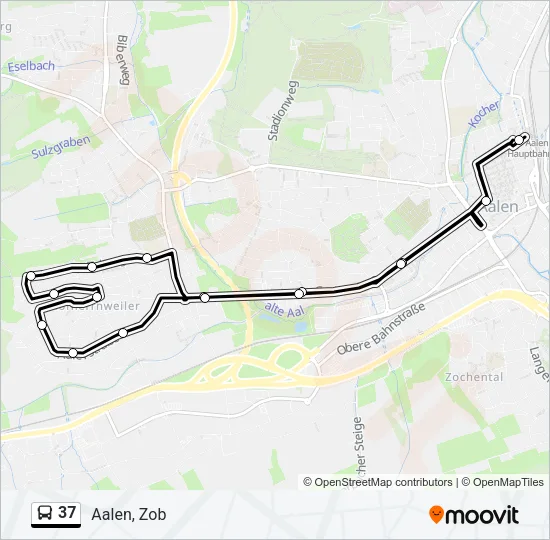 37 Bus Line Map