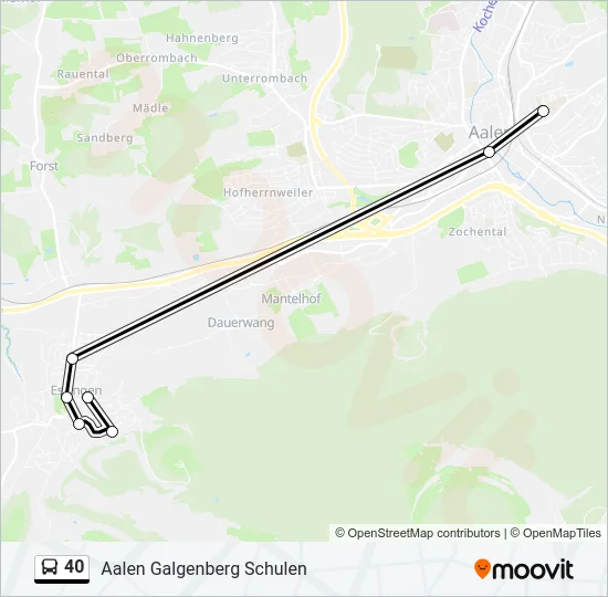 40 Bus Line Map