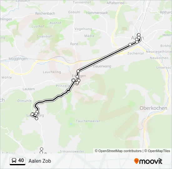 40 Bus Line Map