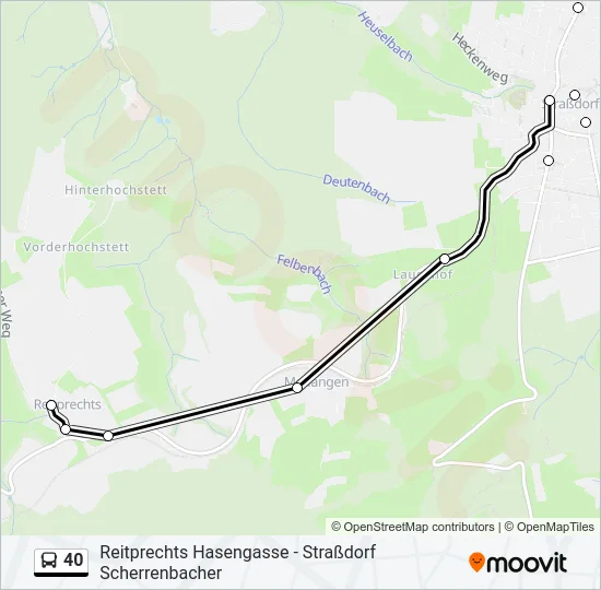 40 Bus Line Map