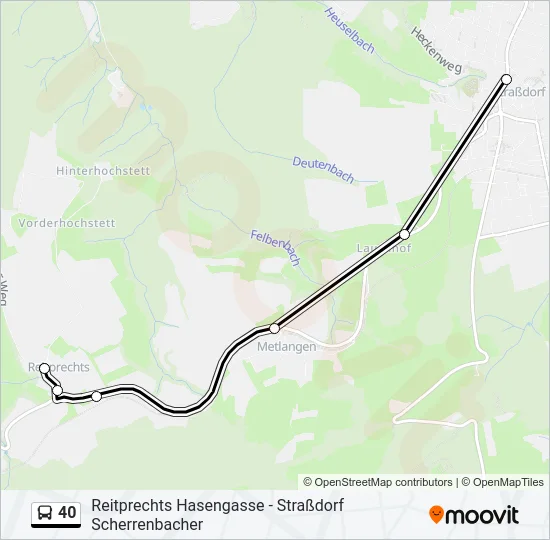 40 Bus Line Map